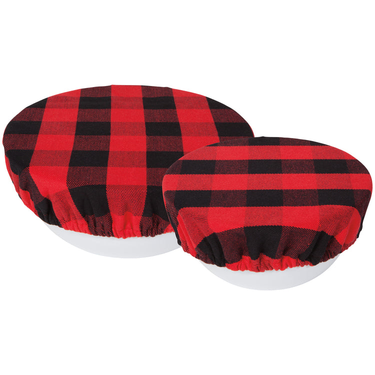 Red Buffalo Check Bowl Covers Set of 2