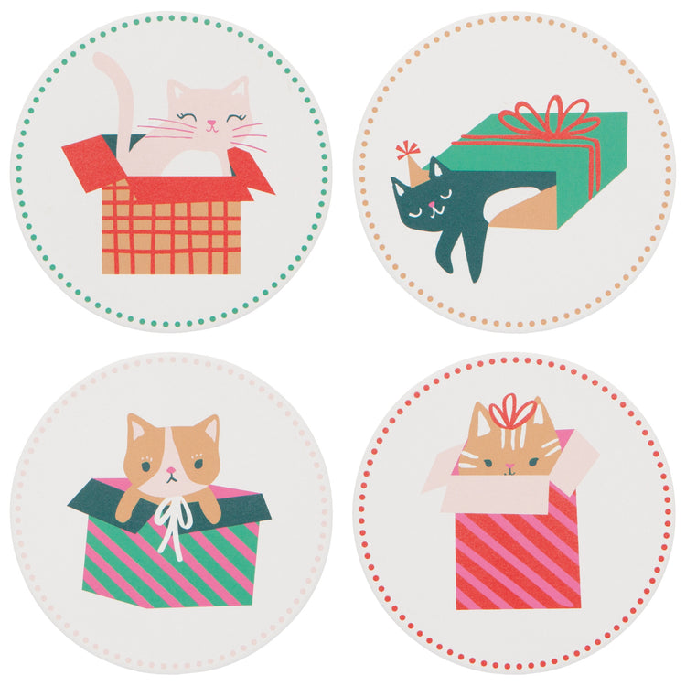 Let it Meow Shaped Soak Up Coasters Set of 4