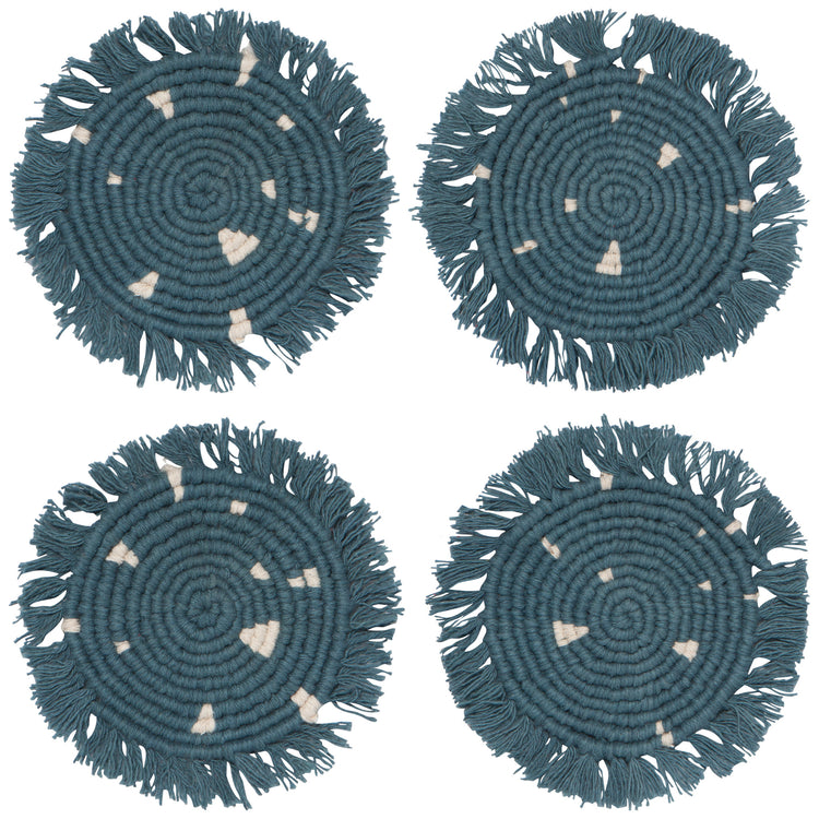 Lagoon Macrame Coaster Set of 4