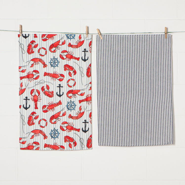 Lobster Coordinated Dishtowels Set of 2