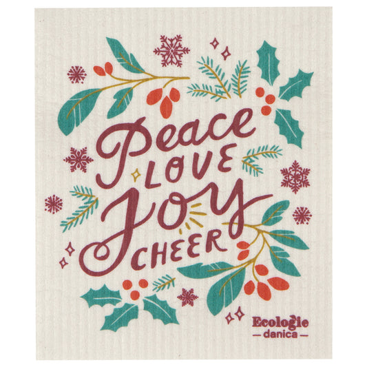 Peace and Joy Swedish Sponge Cloth