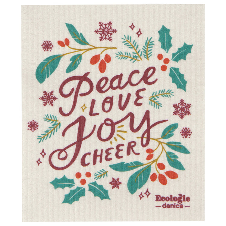 Peace and Joy Swedish Sponge Cloth