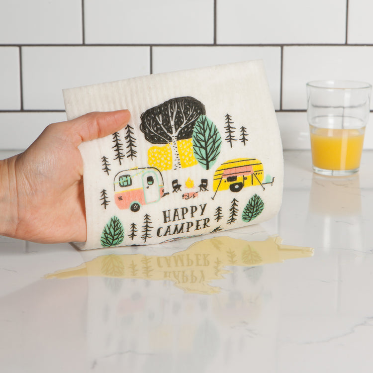 Happy Camper Swedish Sponge Cloth