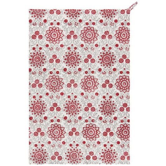 Passion Flower Block Print Dishtowel