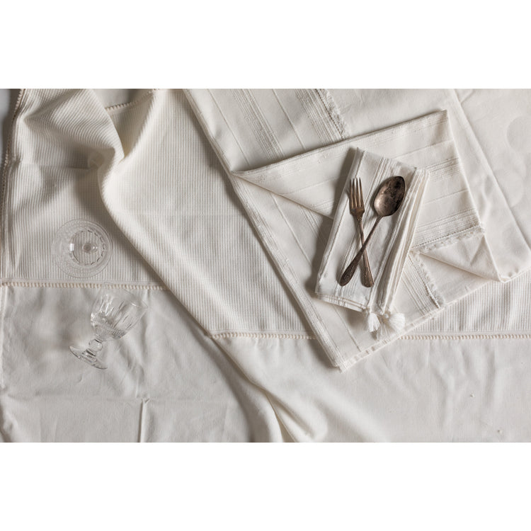 Blanca White Woven Napkins Set of 4