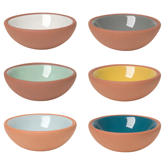 Sky Terracotta Pinch Bowls Set of 6