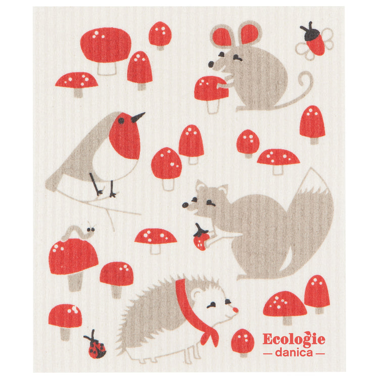 Toadstool Time Swedish Sponge Cloth
