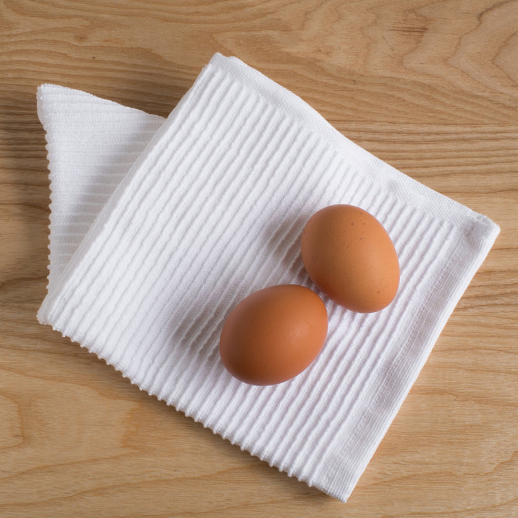 Ripple White Dishcloths Set of 2