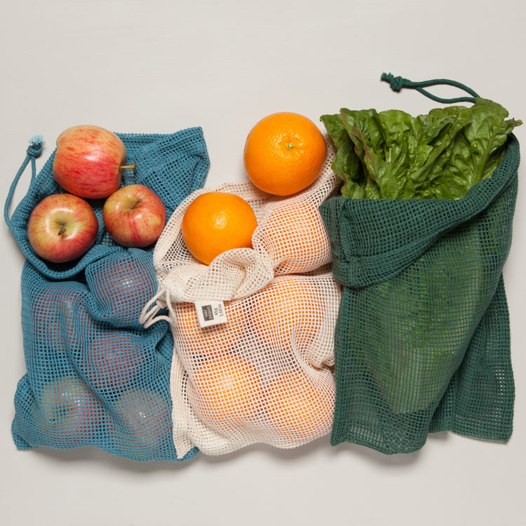 Le Marche Pine Mesh Produce Bags Set of 3