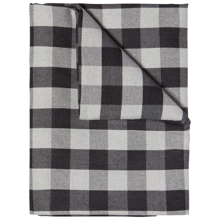 Charcoal Buffalo Check Second Spin Tablecloth 60 X 90 Inches