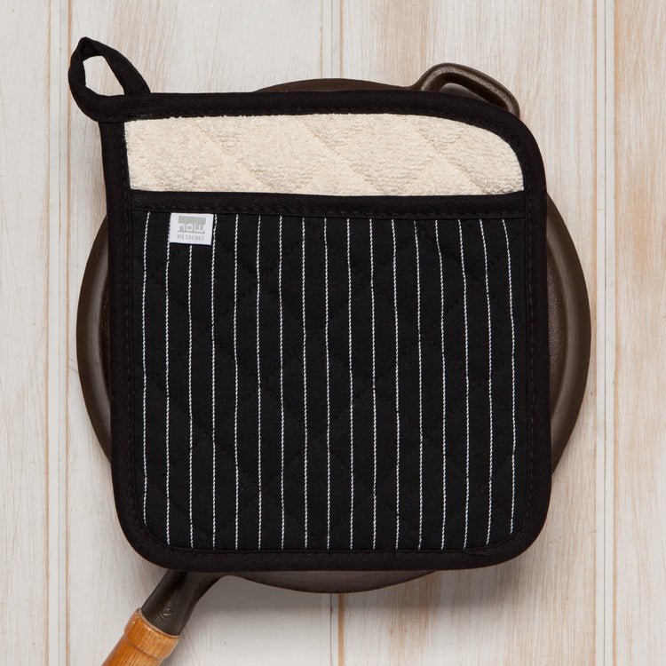 Superior Black Pinstripe Potholder