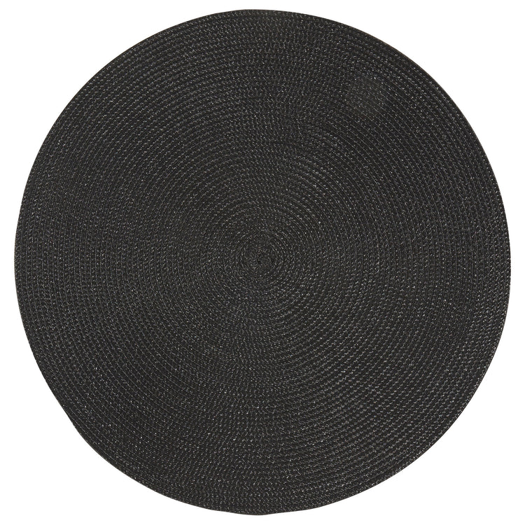 Disko Black Round Placemat