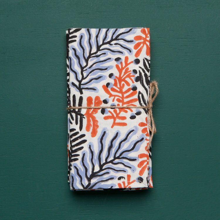 Entwine Block Print Napkins Set of 4
