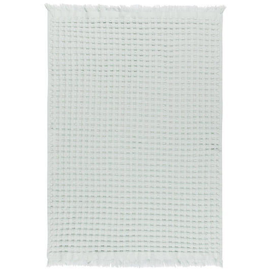 Mist Organic Cotton Waffle Hand Towel