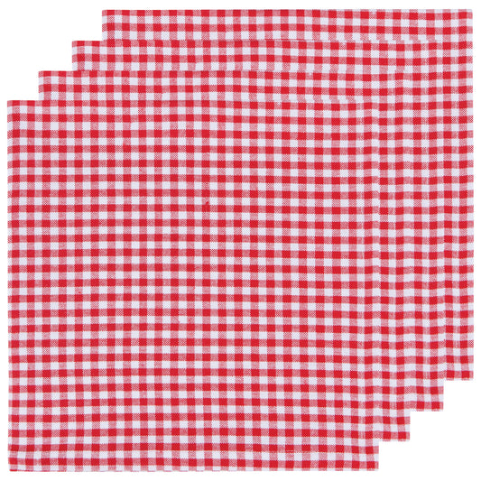 Second Spin Red Gingham Napkins Set of 4