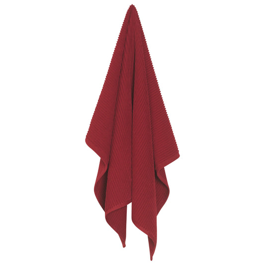 Ripple Carmine Red Dishtowel