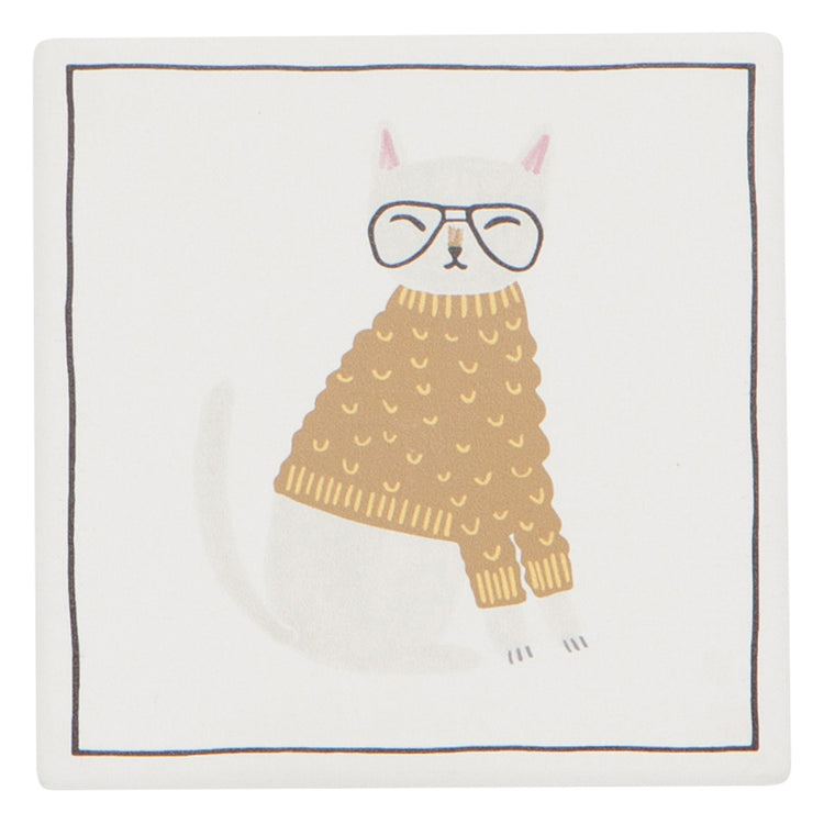 Feline Fine Soak Up Coaster Set of 4