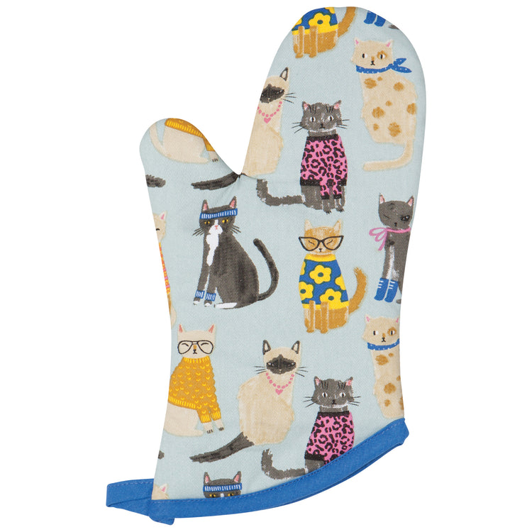 Feline Fine Oven Mitts Set of 2