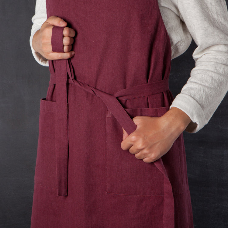 Wine Stonewash Apron