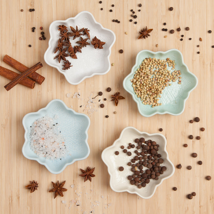Snowflakes Dipping Dishes Set of 4