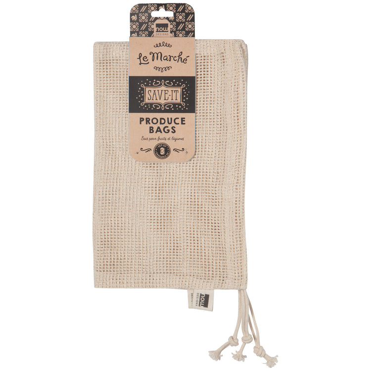 Le Marche Natural Mesh Produce Bags Set of 3