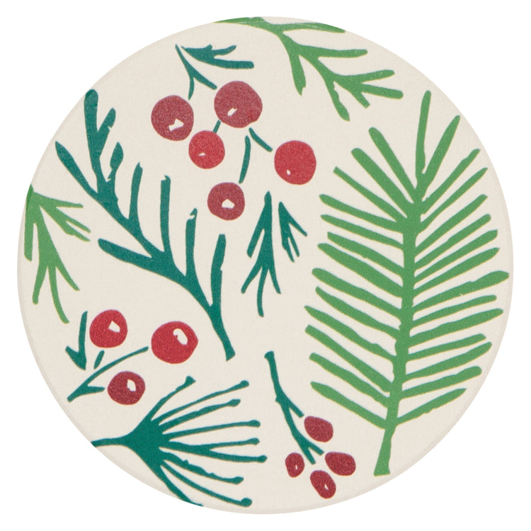 Bough and Berry Soak Up Coasters Set of 4