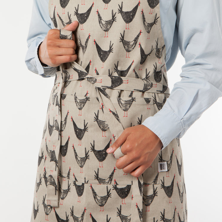 Chicken Scratch Cotton Chef's Apron