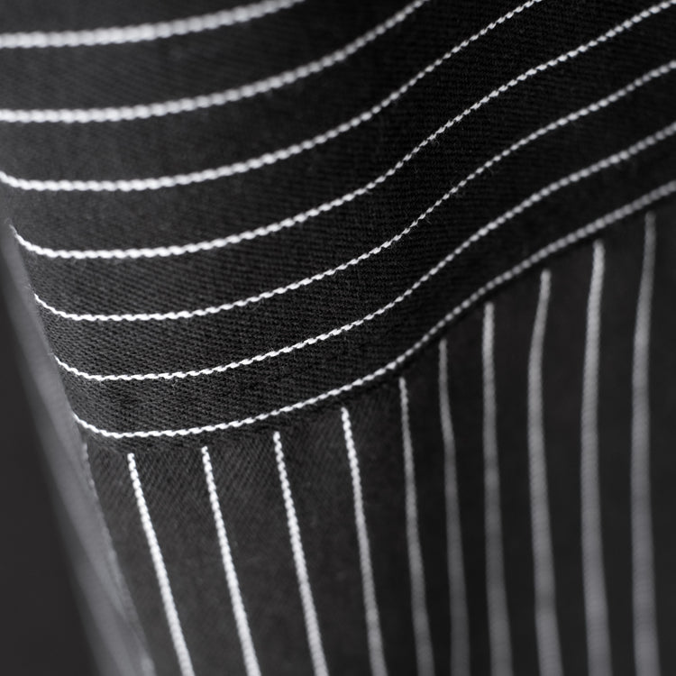 Black Pinstripe Oversized Mightly Apron