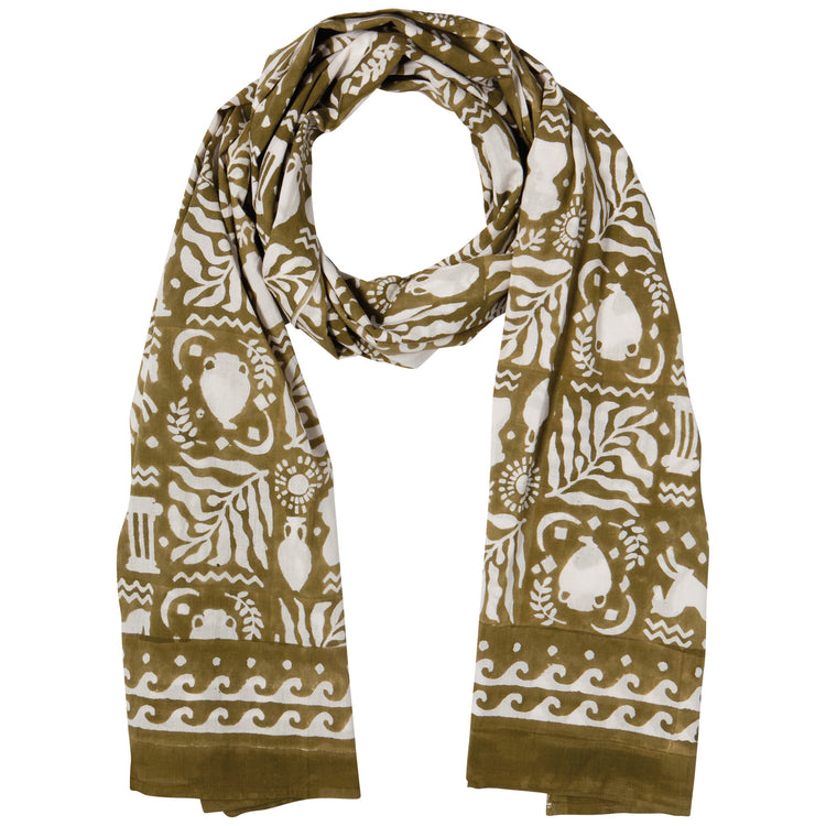 Olympus Block Print Scarf