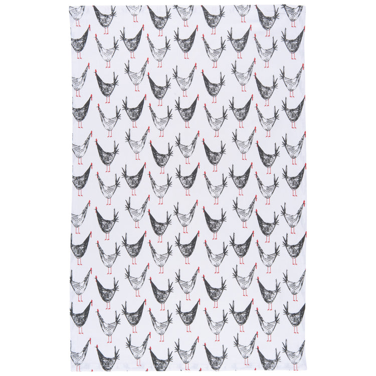 Chicken Scratch Cotton Dishtowel
