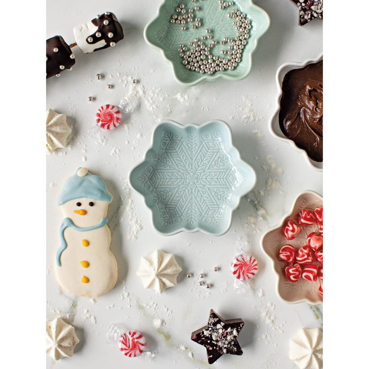Snowflakes Dipping Dishes Set of 4