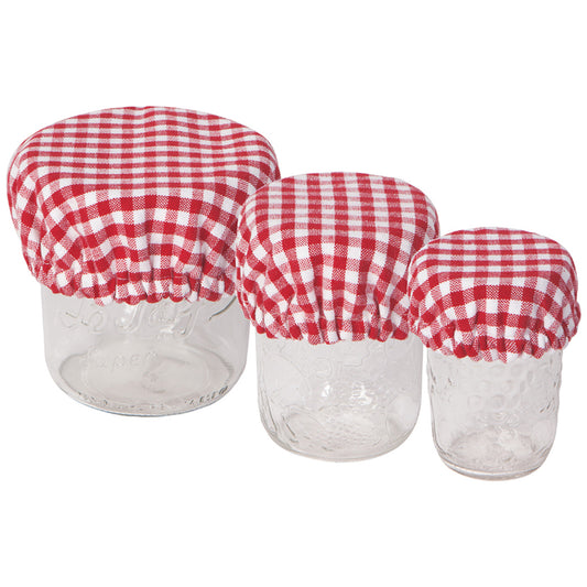 Gingham Mini Bowl Cover Set of 3