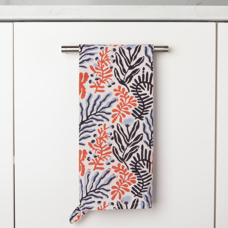 Entwine Block Print Dishtowel