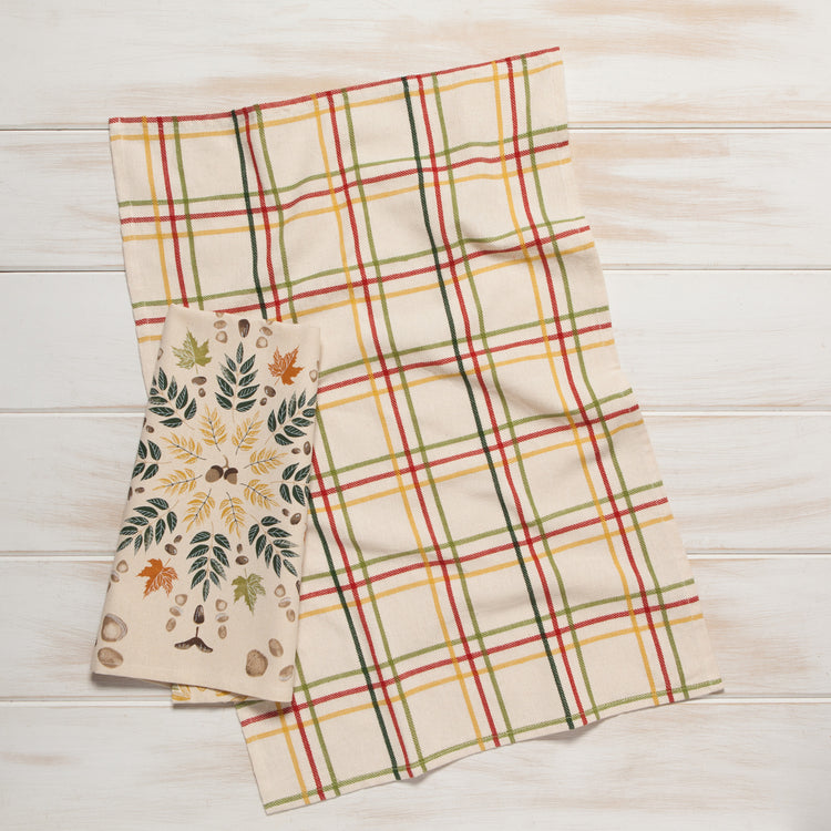 Fall Foliage Coordinated Dishtowels Set of 2