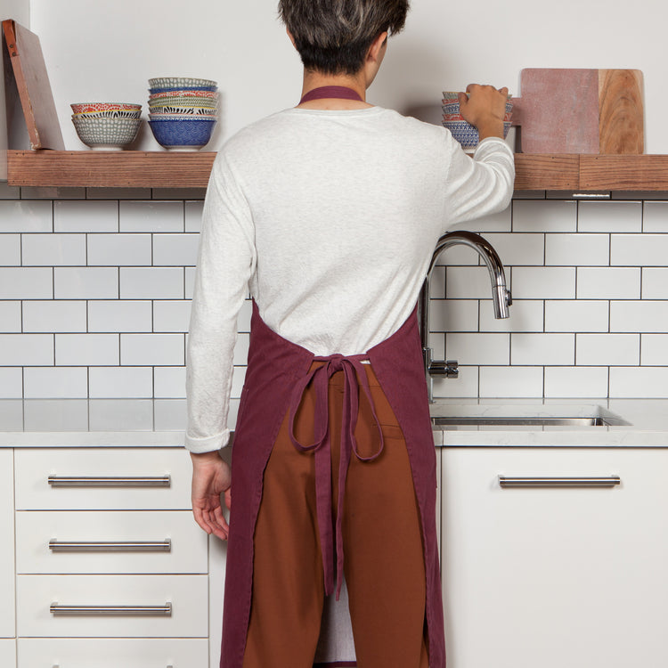 Wine Stonewash Apron