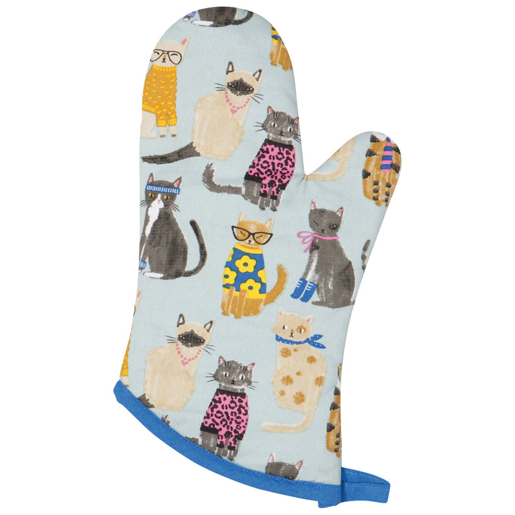 Feline Fine Oven Mitts Set of 2