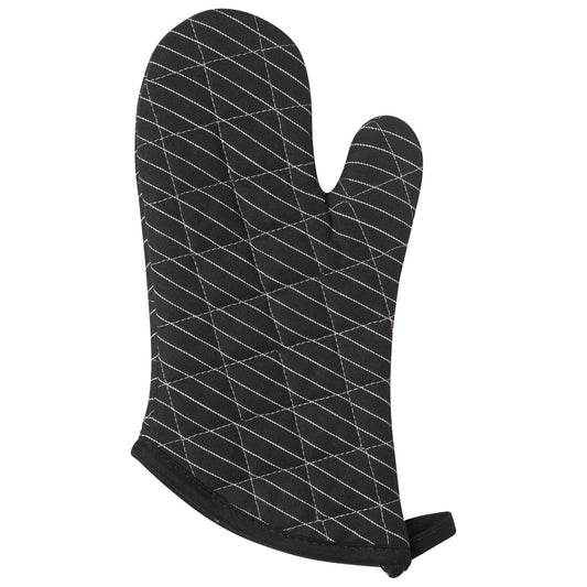Superior Black Pinstripe Oven Mitt