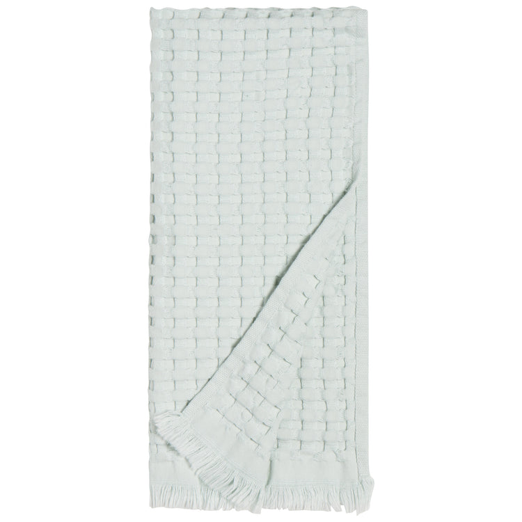 Mist Organic Cotton Waffle Hand Towel