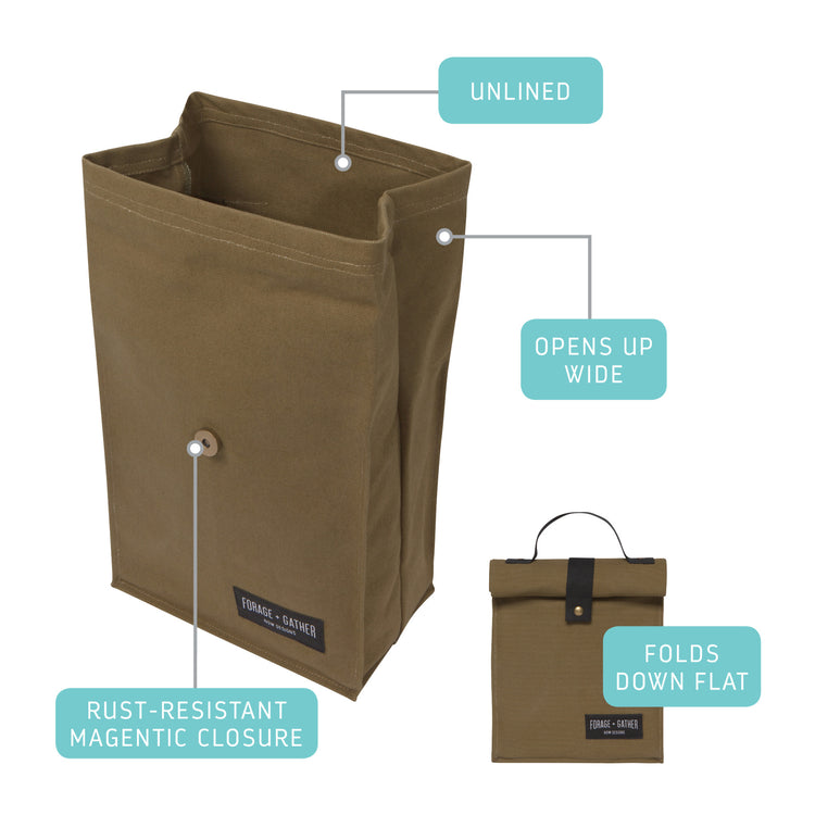 Forage And Gather Green Lunch Bag