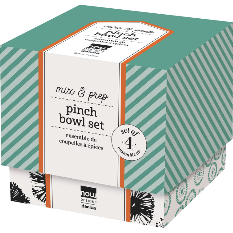 Mix and Prep Stamped Square Pinch Bowls Set of 4