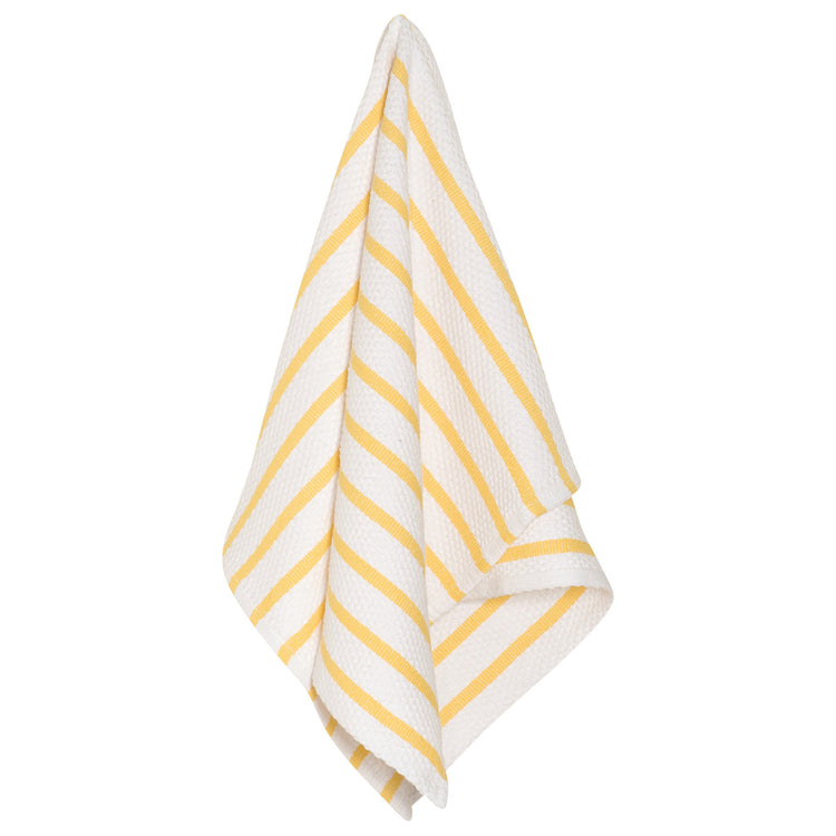 Basketweave Lemon Yellow Dishtowel