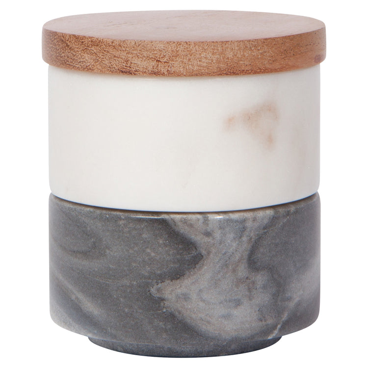 White Slate Marble Salt Cellar