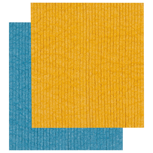 Ocean Blue and Gold Sponge Cloths Set of 2