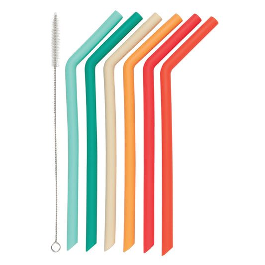 Cheer Silicon Smoothie Straws Set of 6