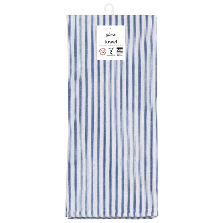 Glass Royal Blue Dishtowels Set of 2
