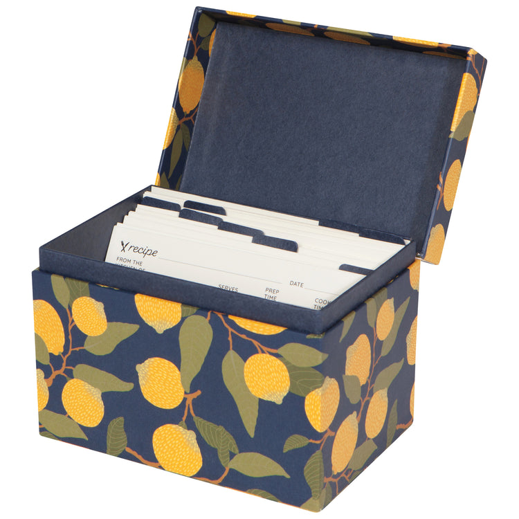 Lemons Recipe Card Box