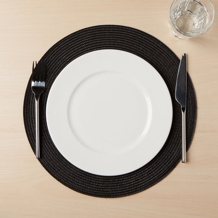 Disko Black Round Placemat