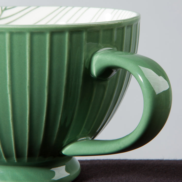 Elm Green Stamped Latte Mug