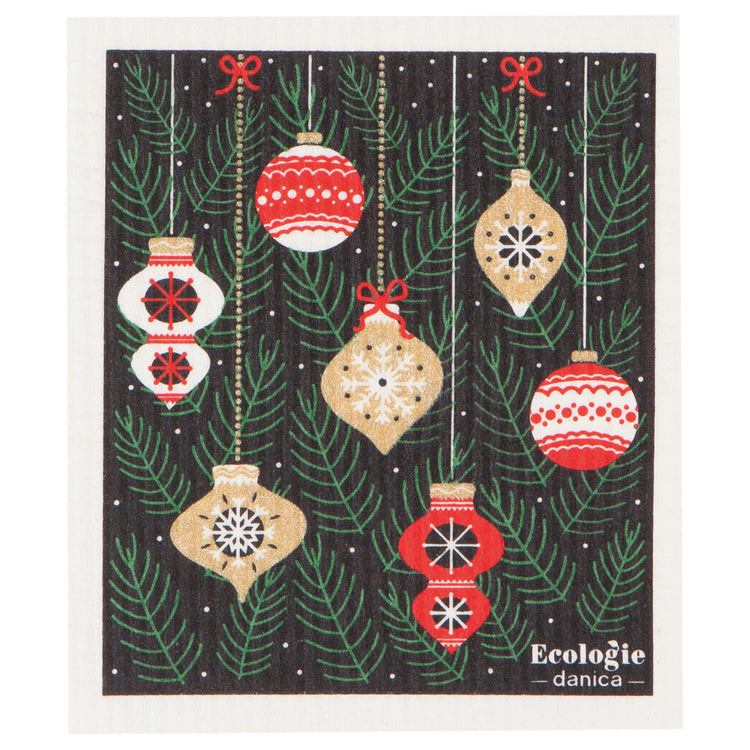 Festive Forest Dishtowel and Swedish Sponge Cloth Set of 2