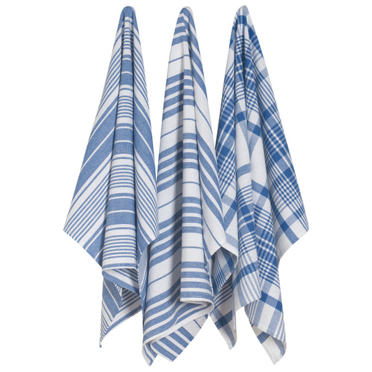 Jumbo Royal Blue Dishtowels Set of 3
